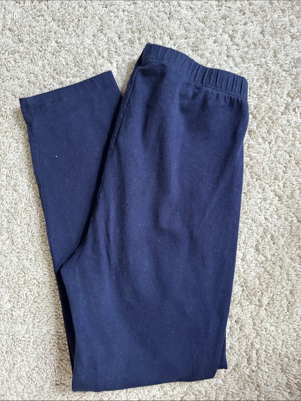 GAP XL 12 Organic Cotton Classic Navy Knit Leggings